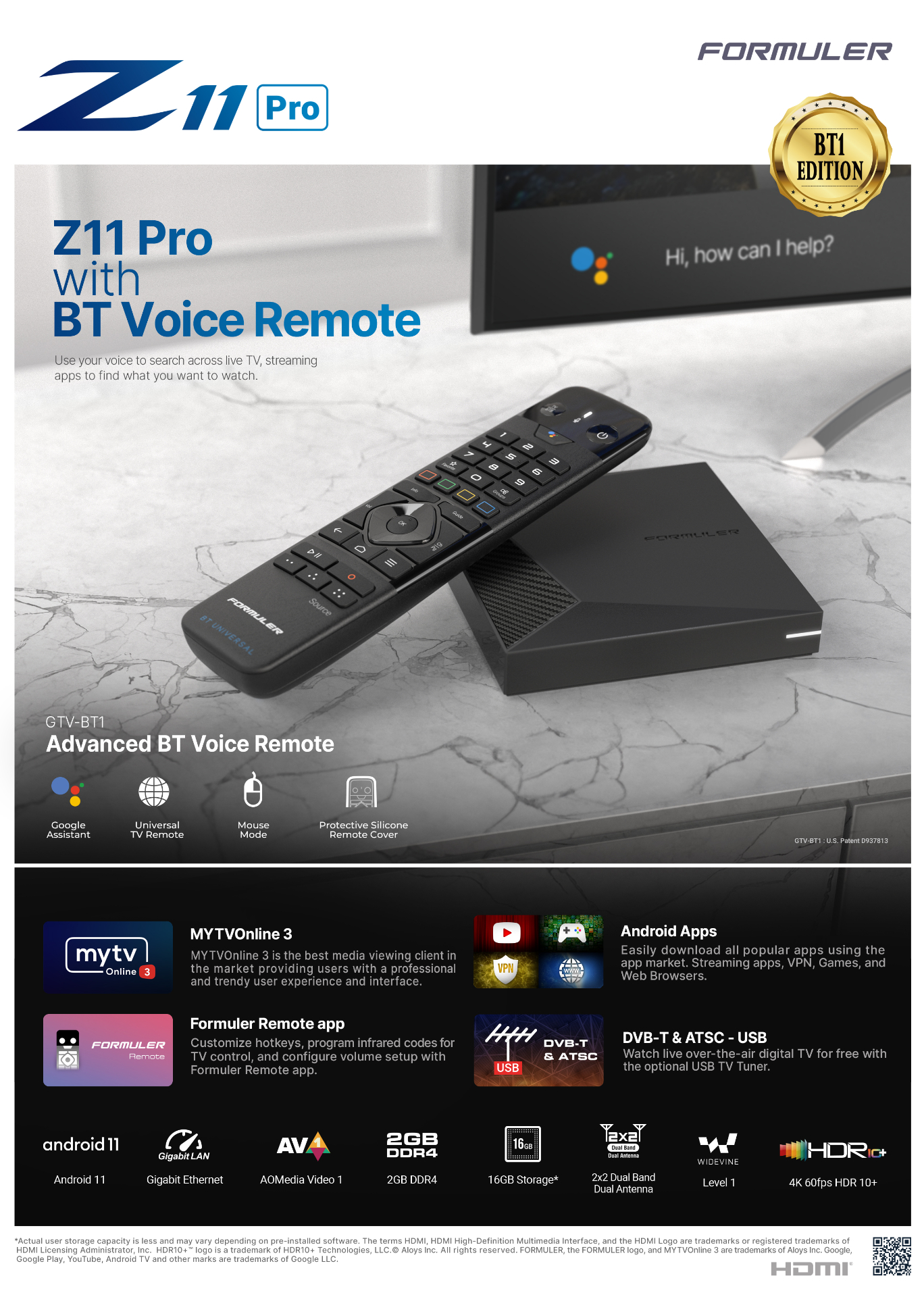 Formuler Z11 Pro — Product Leaflet
