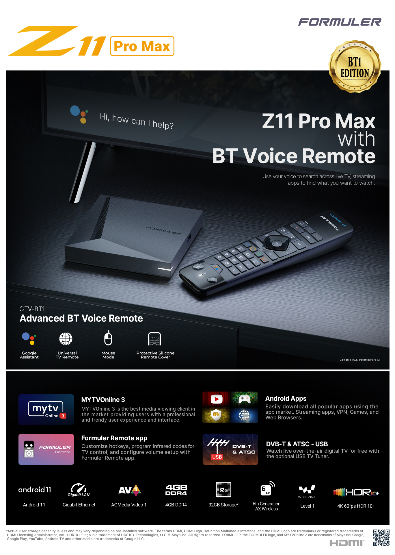 Formuler Z11 Pro Max — Product Leaflet